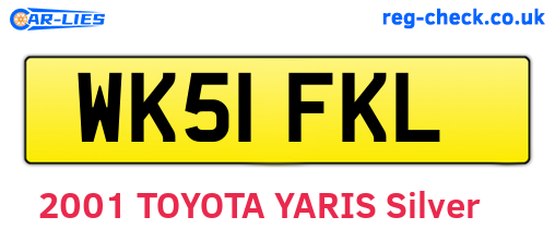 WK51FKL are the vehicle registration plates.