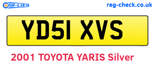 YD51XVS are the vehicle registration plates.