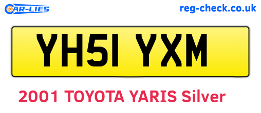 YH51YXM are the vehicle registration plates.