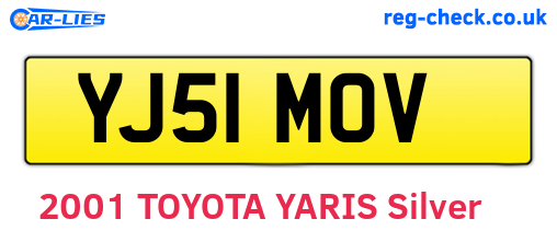 YJ51MOV are the vehicle registration plates.