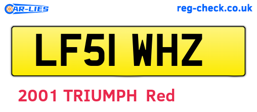 LF51WHZ are the vehicle registration plates.
