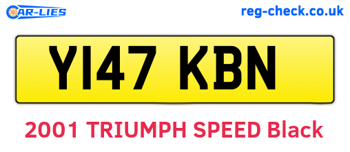 Y147KBN are the vehicle registration plates.