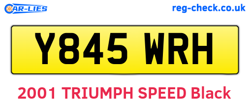 Y845WRH are the vehicle registration plates.