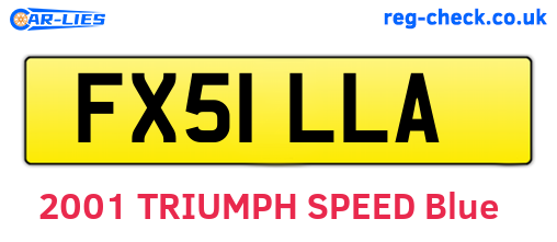 FX51LLA are the vehicle registration plates.
