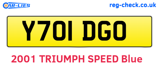 Y701DGO are the vehicle registration plates.