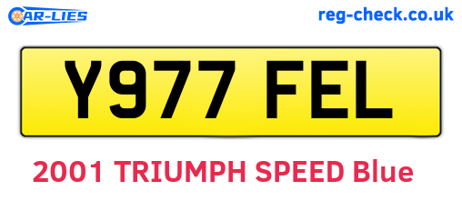 Y977FEL are the vehicle registration plates.