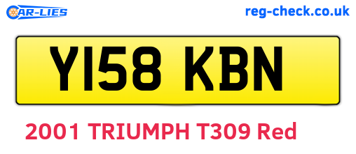 Y158KBN are the vehicle registration plates.