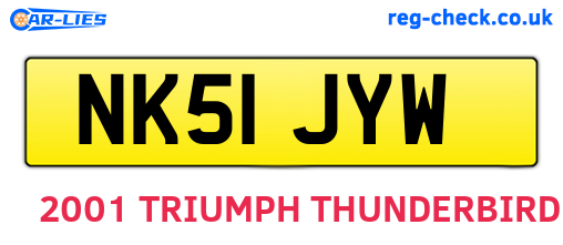 NK51JYW are the vehicle registration plates.