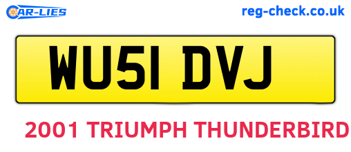 WU51DVJ are the vehicle registration plates.