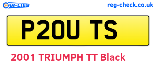 P20UTS are the vehicle registration plates.