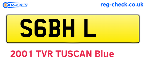 S6BHL are the vehicle registration plates.