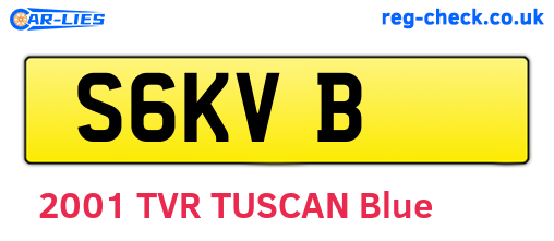 S6KVB are the vehicle registration plates.