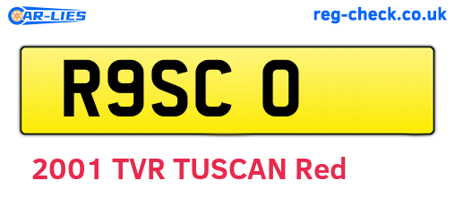 R9SCO are the vehicle registration plates.