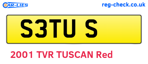 S3TUS are the vehicle registration plates.