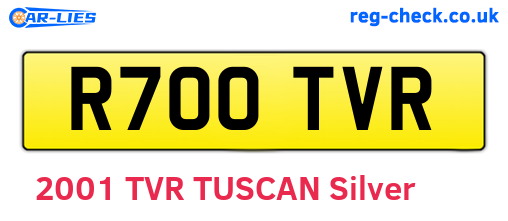 R700TVR are the vehicle registration plates.