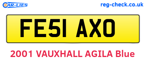 FE51AXO are the vehicle registration plates.