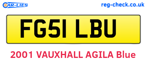 FG51LBU are the vehicle registration plates.