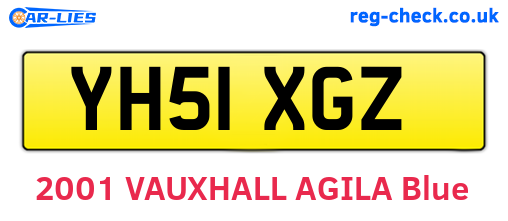 YH51XGZ are the vehicle registration plates.