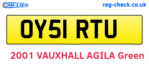 OY51RTU are the vehicle registration plates.