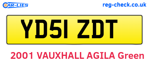YD51ZDT are the vehicle registration plates.