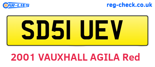 SD51UEV are the vehicle registration plates.