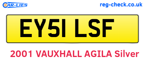 EY51LSF are the vehicle registration plates.