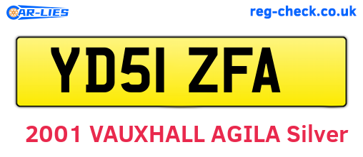 YD51ZFA are the vehicle registration plates.