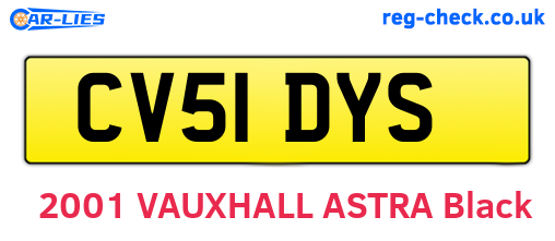 CV51DYS are the vehicle registration plates.