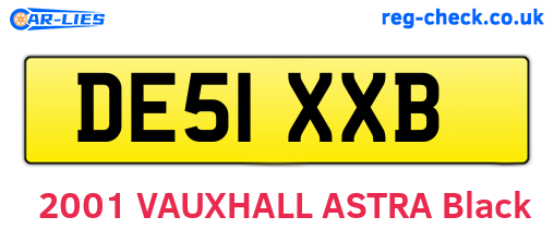 DE51XXB are the vehicle registration plates.
