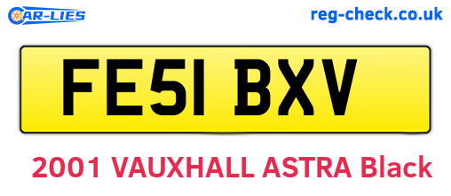 FE51BXV are the vehicle registration plates.