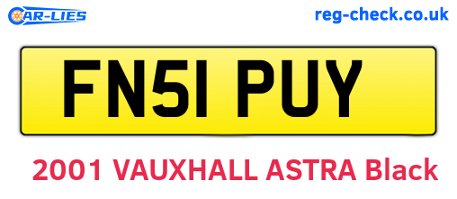 FN51PUY are the vehicle registration plates.