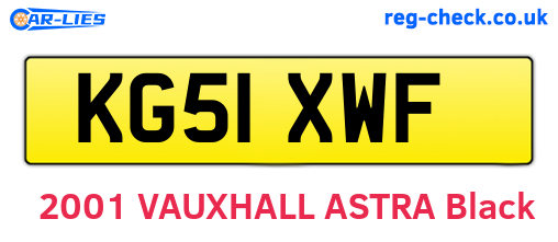 KG51XWF are the vehicle registration plates.