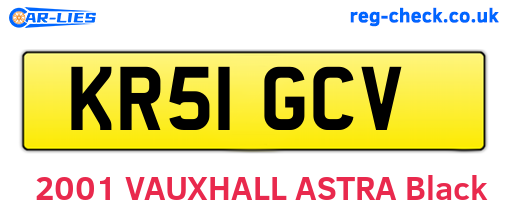 KR51GCV are the vehicle registration plates.