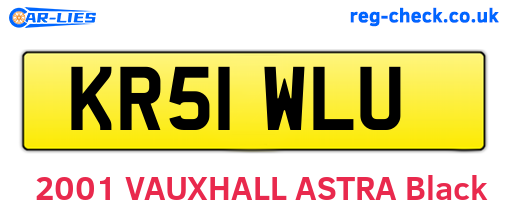 KR51WLU are the vehicle registration plates.