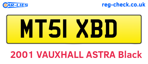 MT51XBD are the vehicle registration plates.