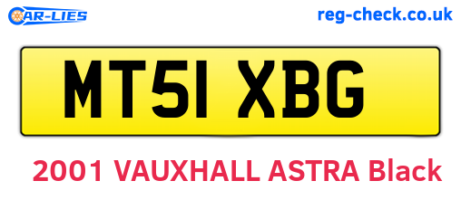 MT51XBG are the vehicle registration plates.