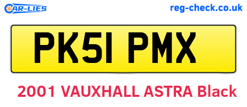 PK51PMX are the vehicle registration plates.