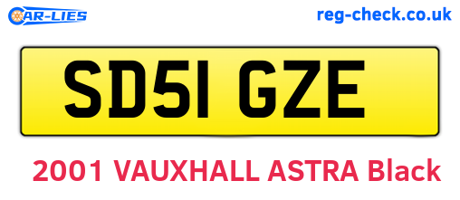 SD51GZE are the vehicle registration plates.
