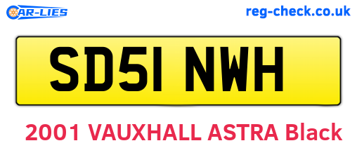 SD51NWH are the vehicle registration plates.