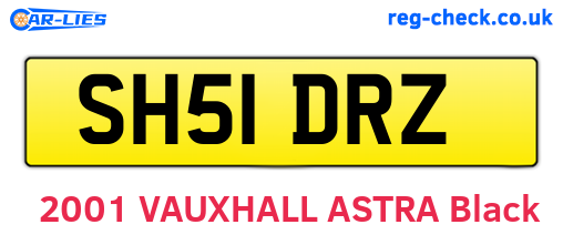 SH51DRZ are the vehicle registration plates.