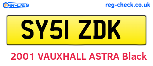 SY51ZDK are the vehicle registration plates.