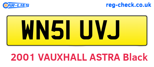WN51UVJ are the vehicle registration plates.