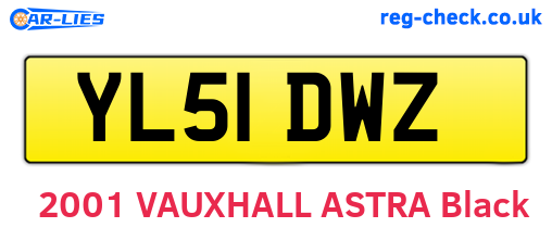 YL51DWZ are the vehicle registration plates.