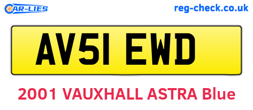 AV51EWD are the vehicle registration plates.