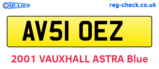 AV51OEZ are the vehicle registration plates.
