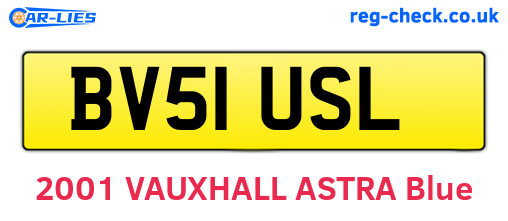 BV51USL are the vehicle registration plates.