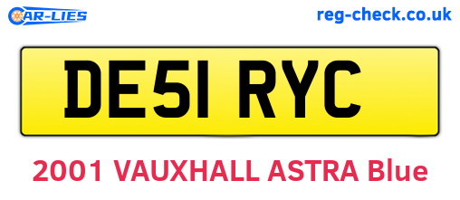 DE51RYC are the vehicle registration plates.