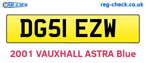 DG51EZW are the vehicle registration plates.