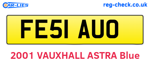FE51AUO are the vehicle registration plates.