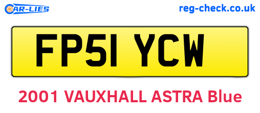 FP51YCW are the vehicle registration plates.